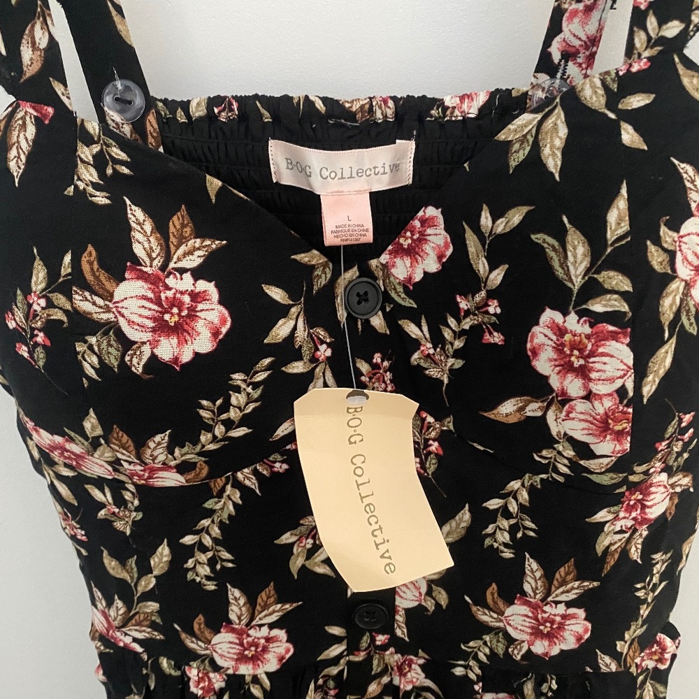 NWT BOG Collective Floral Dress Sz. L New - Picture 2 of 5